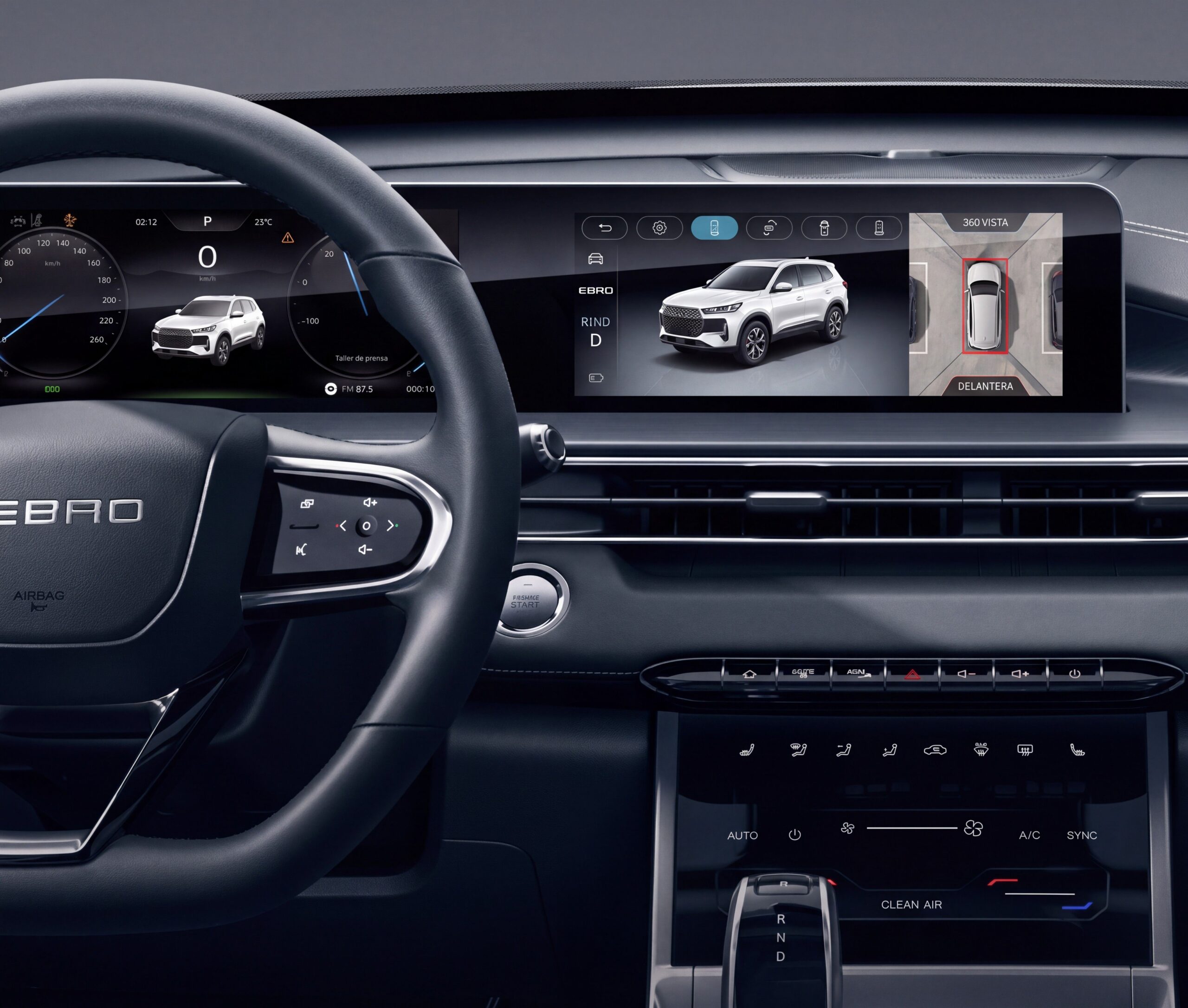 EBRO S400 1.5 DHE HEV EXCELLENCE CVT INTERIOR PANTALLA