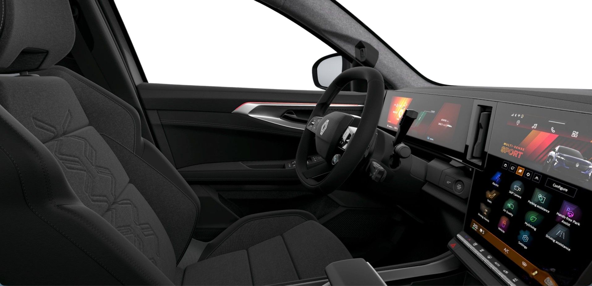 RENAULT RAFALE TECHNO E-TECH FULL HYBRID INTERIOR LATERAL